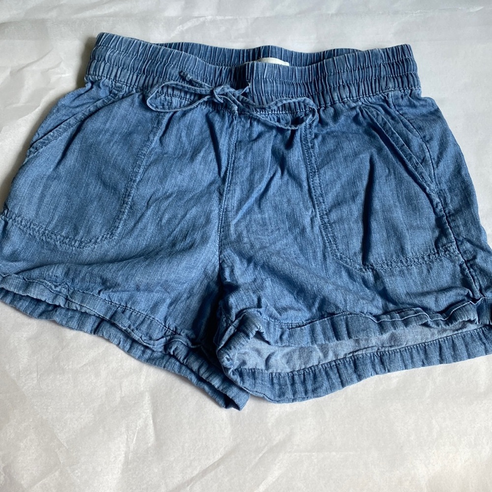 Ultra high rise jean flows shorts